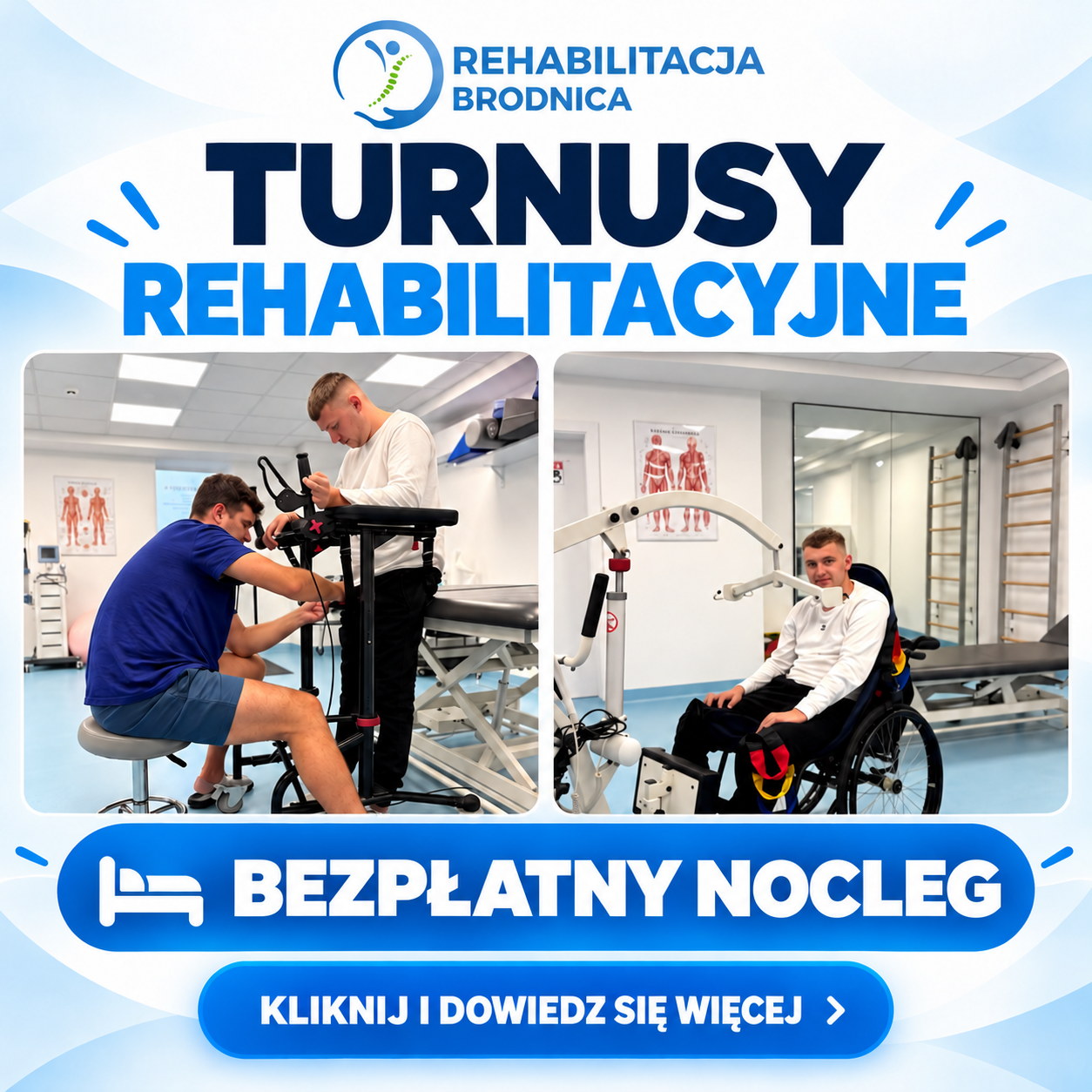 Turnusy rehabilitacyjne w Brodnicy. Bezpłatny nocleg. Kliknij i dowiedz się więcej.